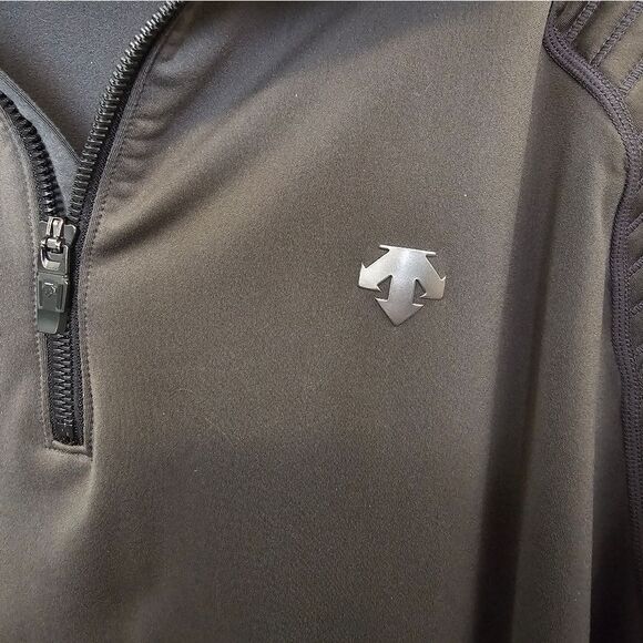 Descente Brown 1/4 Zip Pull Over Mens XL - Picture 2 of 5